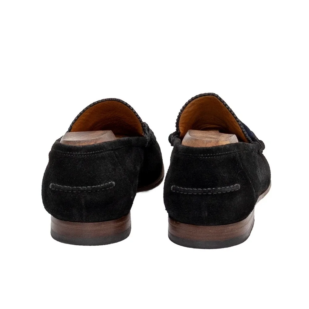 Gucci Bamboo Horsebit Black Suede Loafers US 10.5 UK 9.5 EU 43.5 MSRP $920